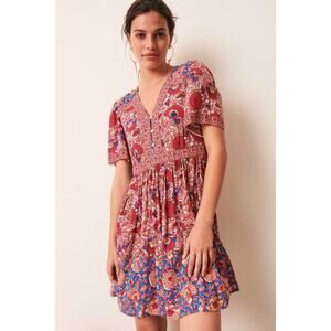 ba&sh Valia Dress Floral Short Sleeve Mini Dress S